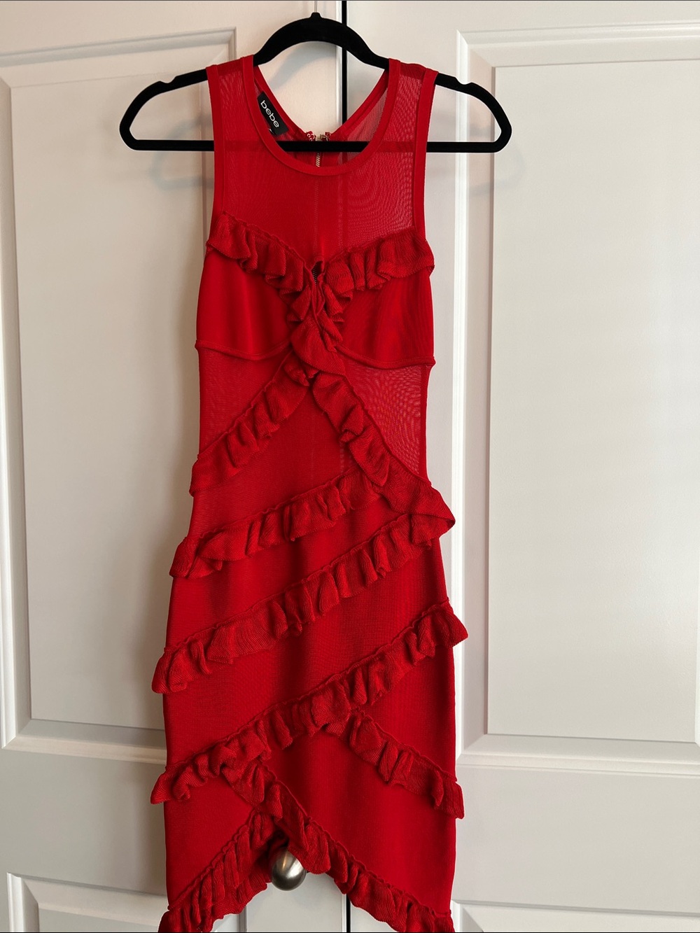 Red Ruffle Sleevelesst Kids Dress
